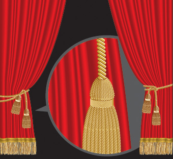 free vector Stage curtain vector